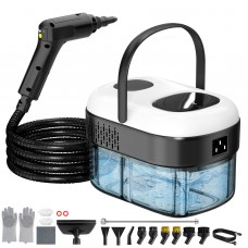 Pressurized Steam Cleaner, 3-Level Adjustable Handheld Steamer Cleaning for Home, 15s Fast Heat-Up & 47.3oz Tank, 2500W Multi-Surface Portable Steamer for Floor/Grout/Car/Kitchen & Bathroom